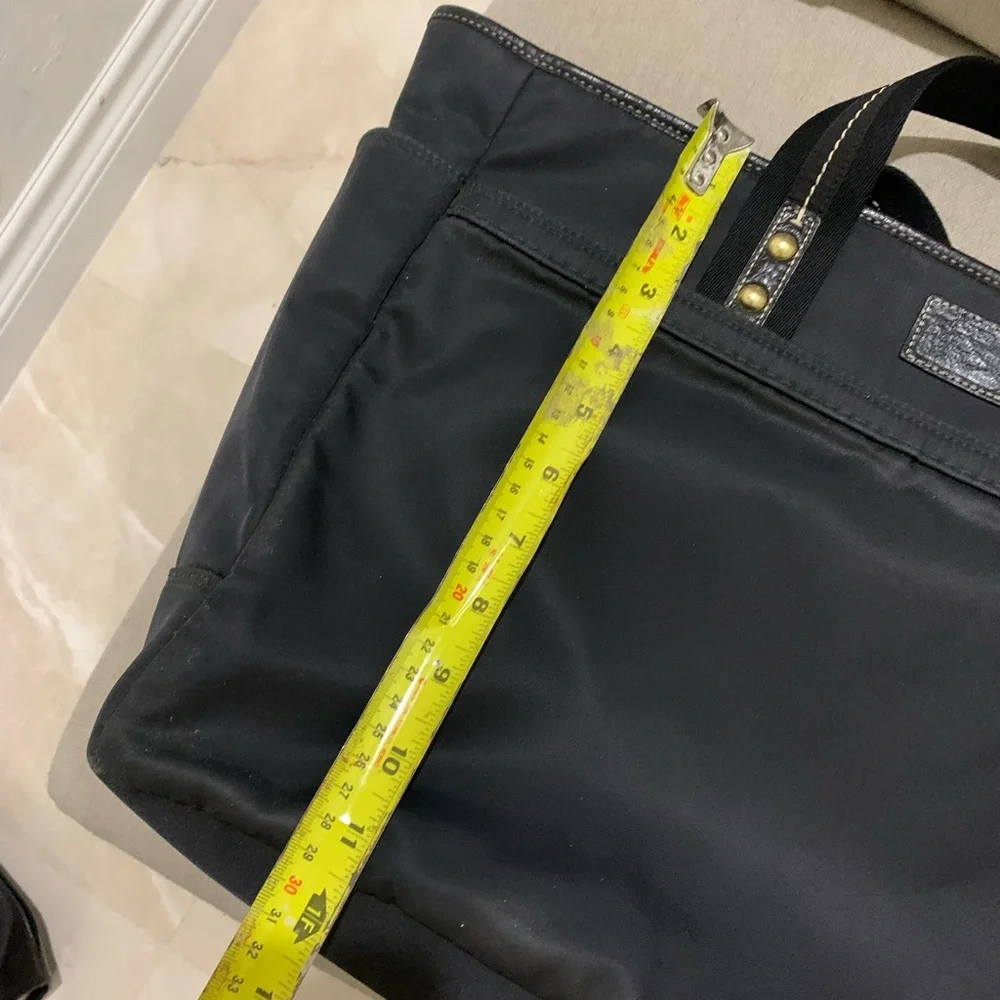 COACH Black Turquoise Nylon Diaper Bag